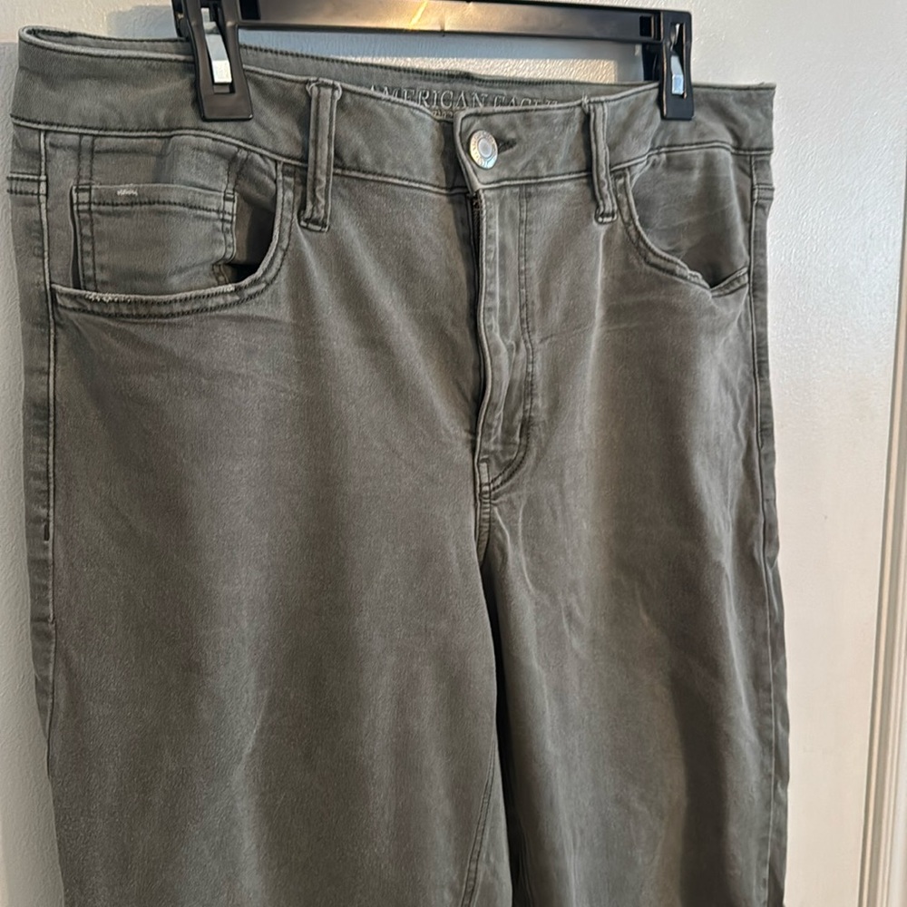 AMERICAN EAGLE - TOMGIRL PANT ( Green/ Charcoal)